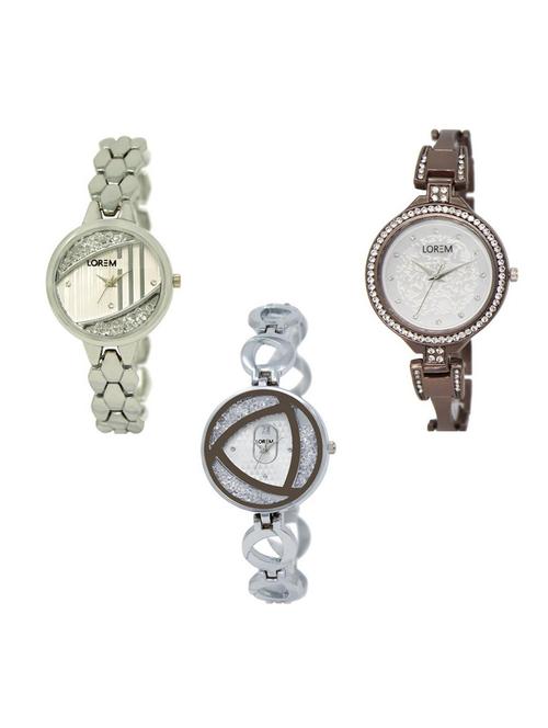 Set of 3 analog watch combo -(LK223-236-240) - 15690814 - Very Small Image - 1