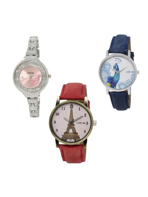 set of 3 analog watch combo -(lk226-230-241) - 15691058 - Standard Image - 1
