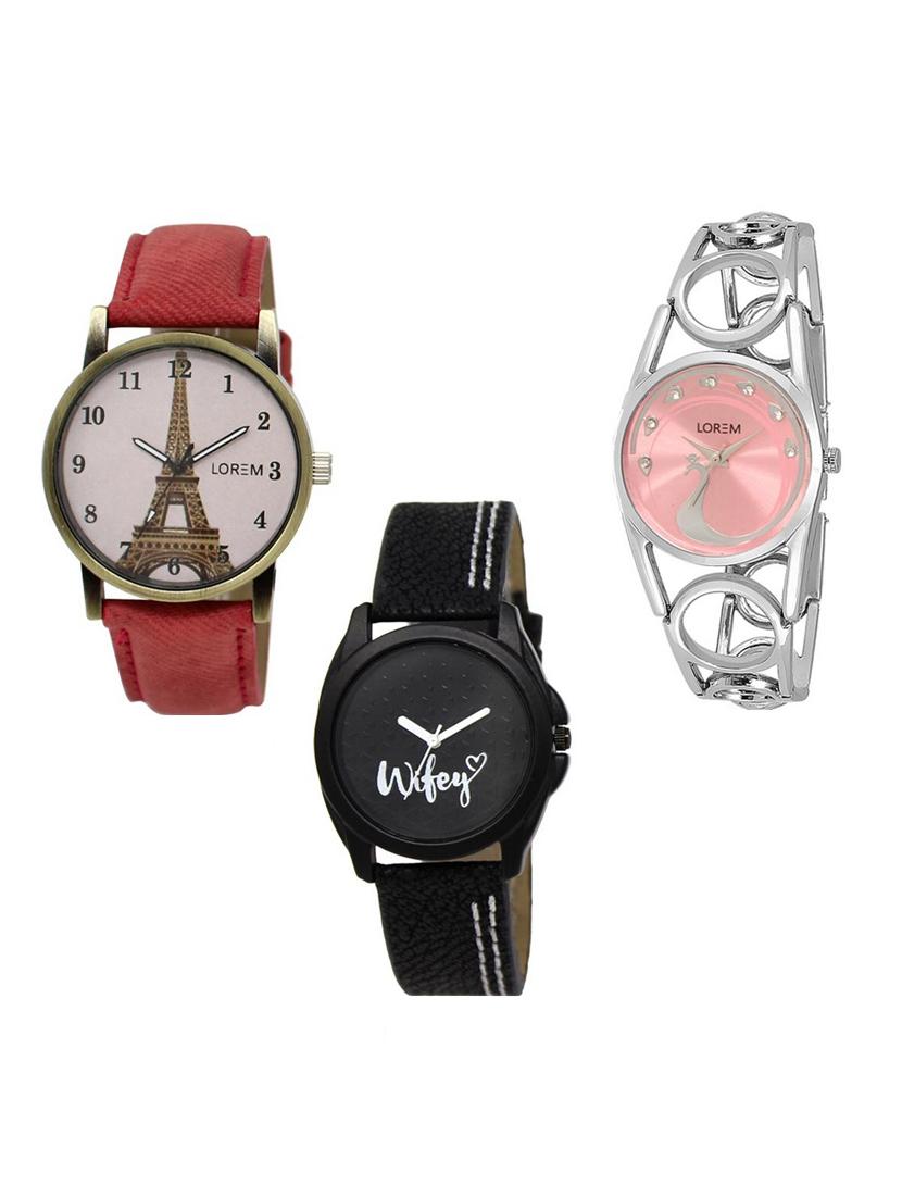 set of 3 analog watch combo - 15691276 - Zoom Image - 1