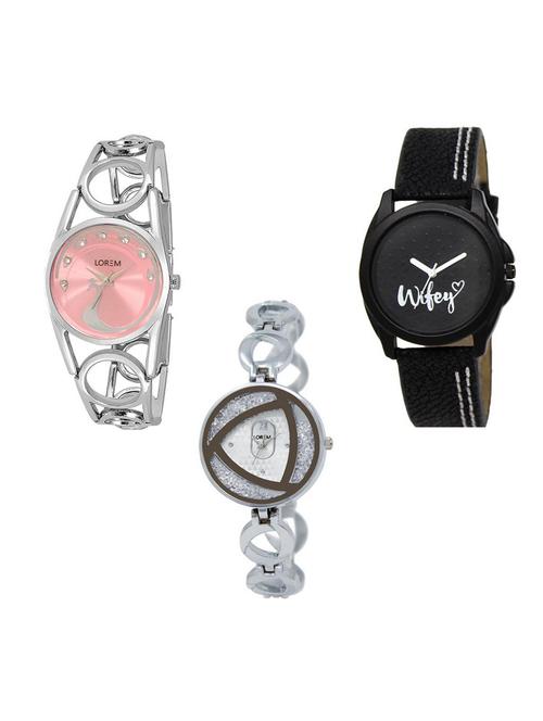 set of 3 analog watch combo - 15691333 - Very Small Image - 1
