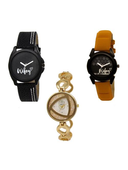 set of 3 analog watch combo - 15691359 - Very Small Image - 1