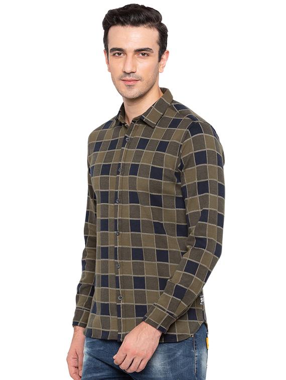 green cotton casual shirt - 15691495 - Zoom Image - 2