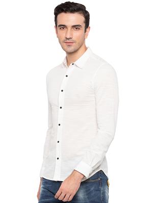 white cotton casual shirt - 15691506 - Standard Image - 2