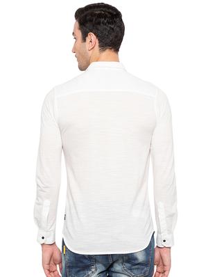 white cotton casual shirt - 15691506 - Standard Image - 3