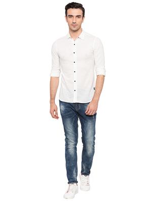 white cotton casual shirt - 15691506 - Standard Image - 4