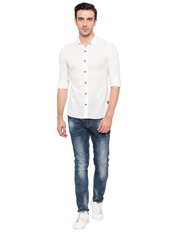 white cotton casual shirt - 15691506 - Zoom Image - 4