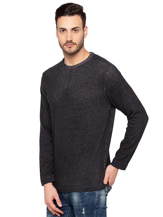 black cotton pullover - 15691525 - Zoom Image - 2