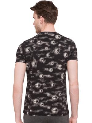 black cotton all over print t-shirt - 15691634 - Standard Image - 3