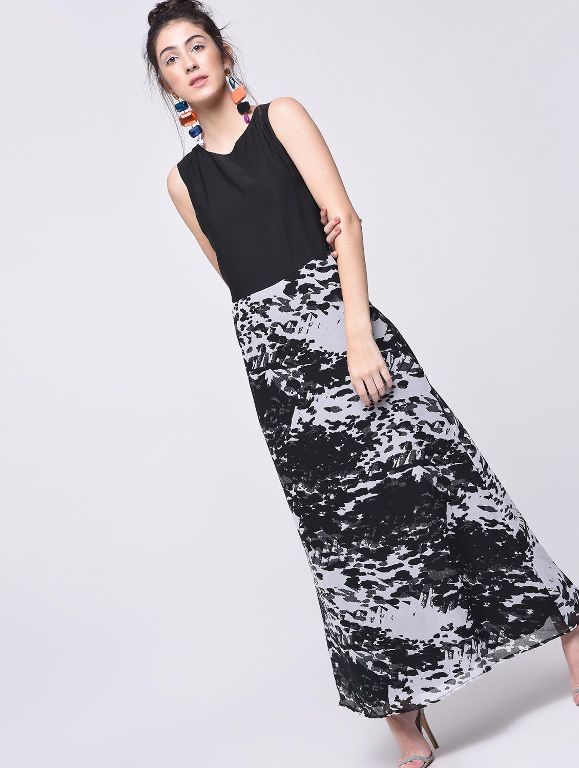 sleeveless abstract print maxi dress - 15692000 - Zoom Image - 1