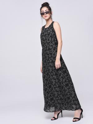 keyhole back scroll pattern maxi dress - 15692014 - Standard Image - 4