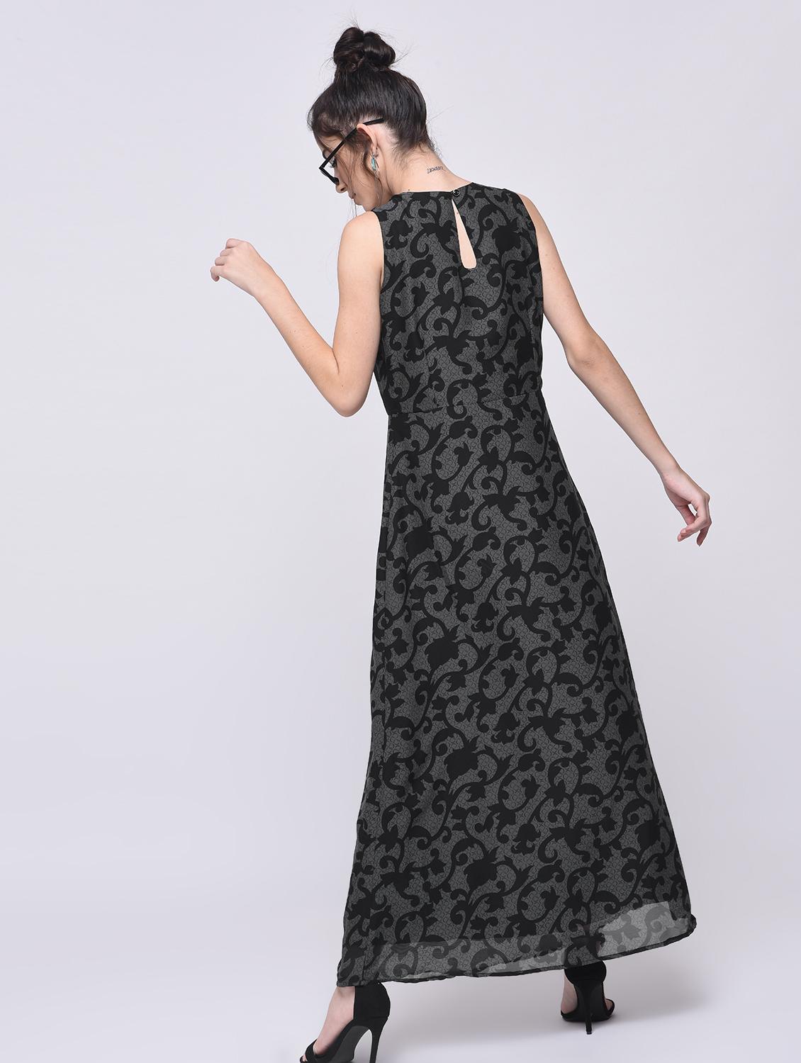keyhole back scroll pattern maxi dress - 15692014 - Zoom Image - 2