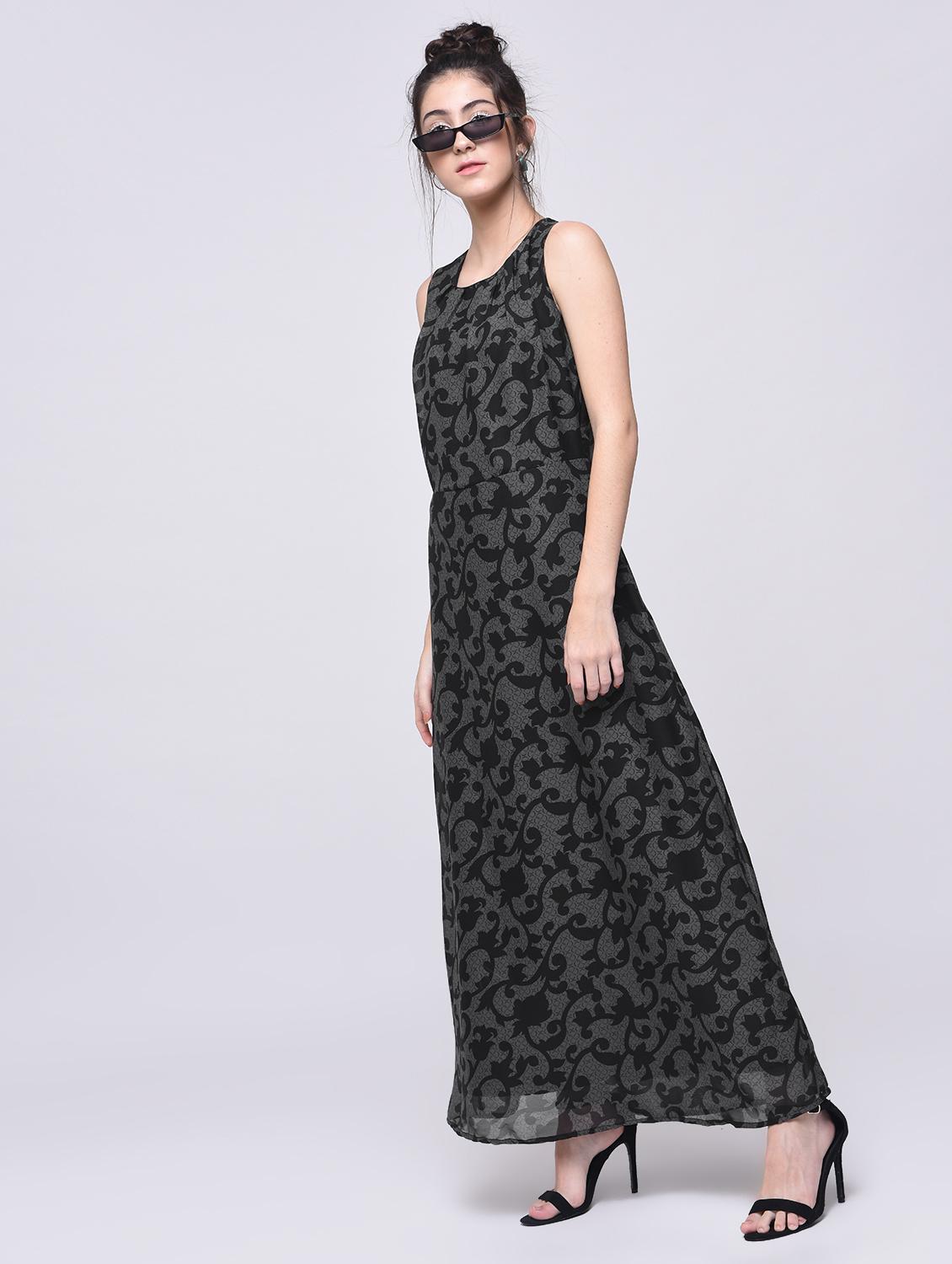 keyhole back scroll pattern maxi dress - 15692014 - Zoom Image - 4