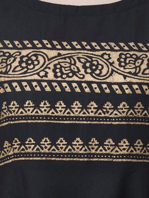 a-line block print kurta - 15692734 - Standard Image - 4
