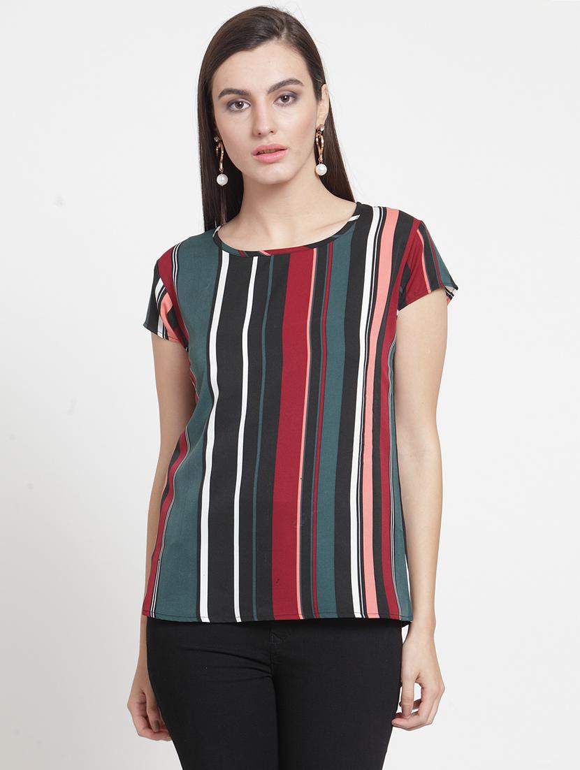 striped cap sleeved top - 15692805 - Zoom Image - 1