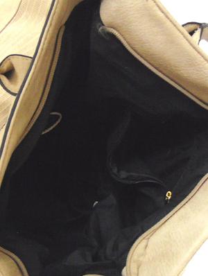 cream leatherette (pu) combo handbag - 15695290 - Standard Image - 3