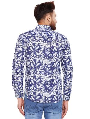 blue cotton casual shirt - 15695529 - Standard Image - 3