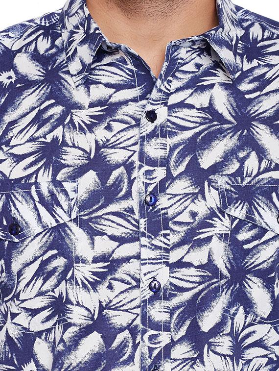 blue cotton casual shirt - 15695529 - Zoom Image - 5