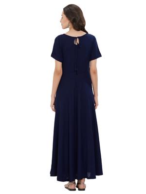 a-line mirror work piping kurta - 15695685 - Standard Image - 3