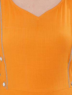 a-line mirror work kurta - 15695687 - Standard Image - 4
