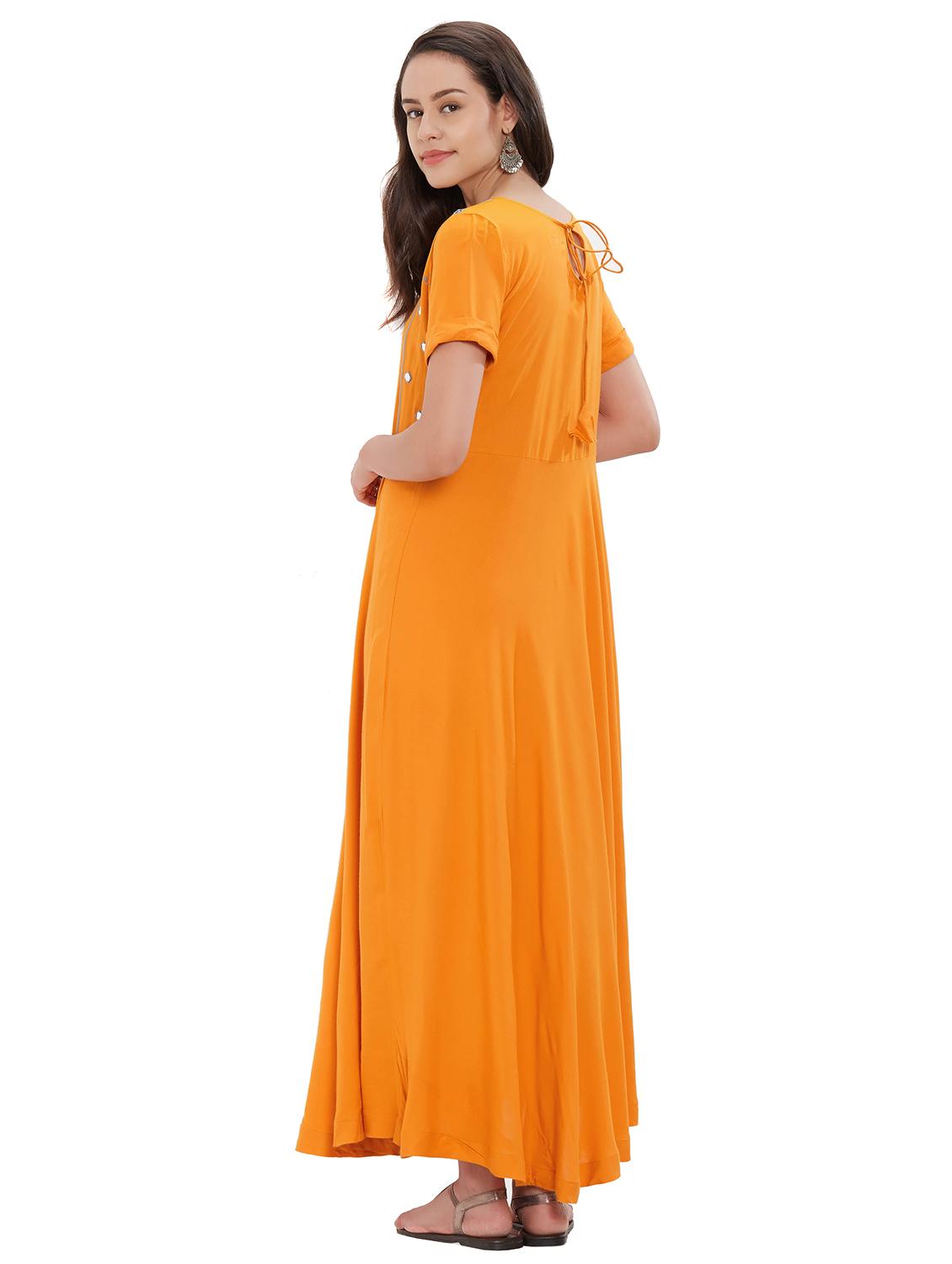 a-line mirror work kurta - 15695687 - Zoom Image - 3