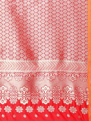 zari paisley woven saree with blouse - 15695879 - Standard Image - 4