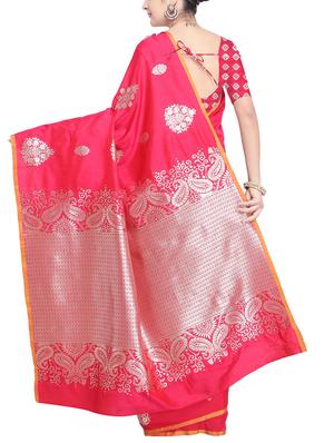zari floral woven saree with blouse - 15695881 - Standard Image - 2
