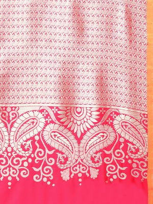 zari floral woven saree with blouse - 15695881 - Standard Image - 4