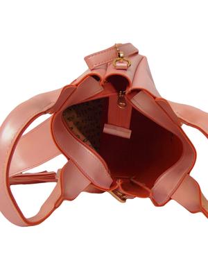pink leatherette (pu) regular handbag - 15695917 - Standard Image - 3