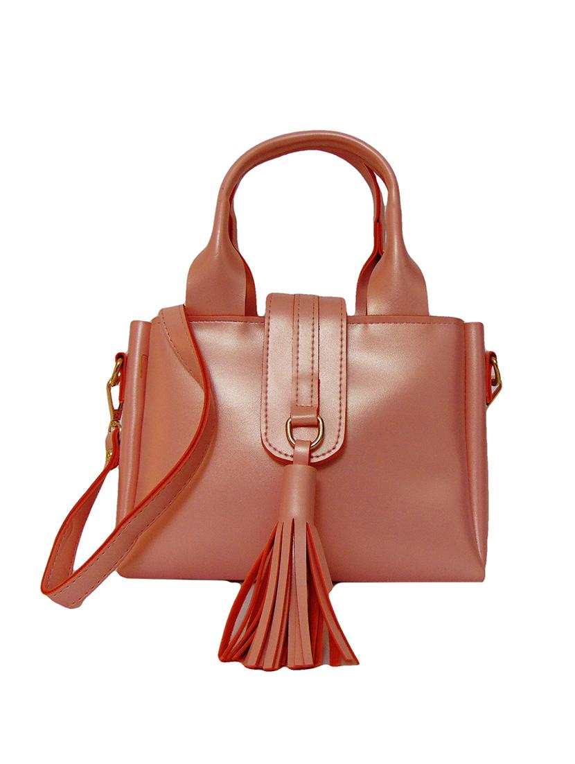 pink leatherette (pu) regular handbag - 15695917 - Zoom Image - 1