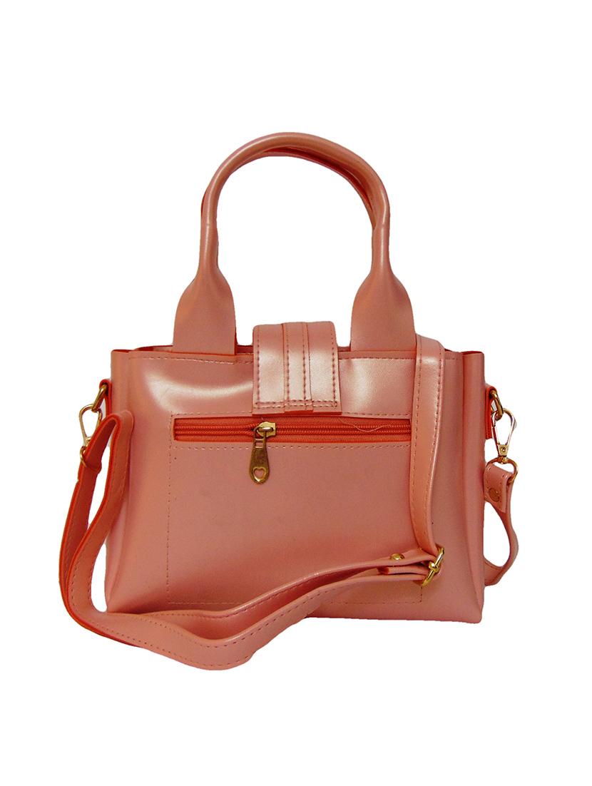 pink leatherette (pu) regular handbag - 15695917 - Zoom Image - 2