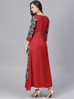 kaantha layered kurta with tassels - 15696054 - Standard Image - 3