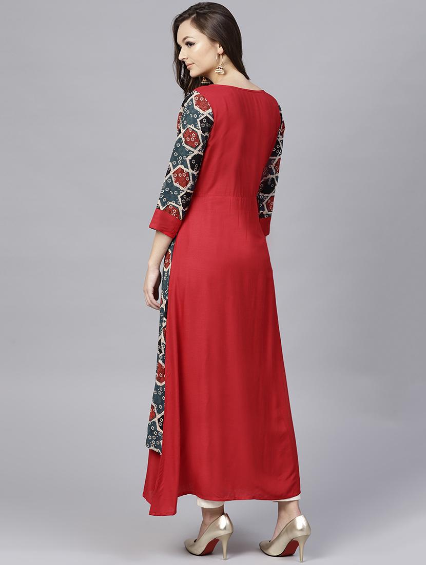 kaantha layered kurta with tassels - 15696054 - Zoom Image - 3