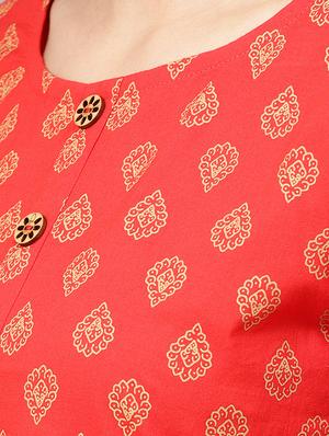 flared printed kurta - 15696056 - Standard Image - 4