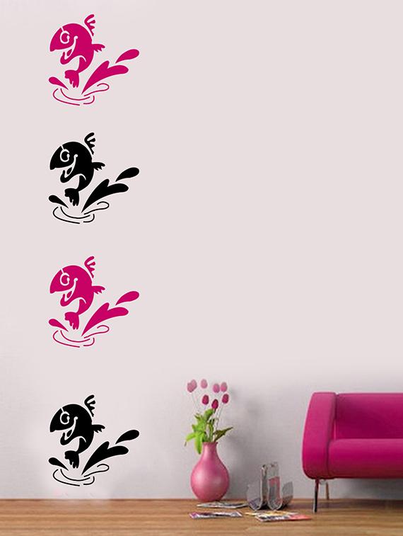 kayra decor fish reusable diy wall stencil painting for home decor (pvc, 16inch x 24 inch) - 15696441 - Zoom Image - 1