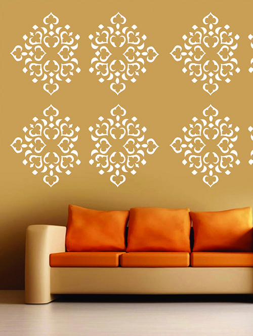 kayra decor reusable diy wall stencil painting for home decor (pvc, 16inch x 24 inch) - 15696556 - Standard Image - 1