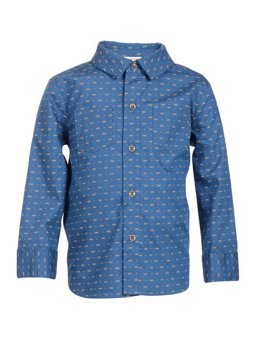 navy blue cotton shirt - 15697025 - Standard Image - 1