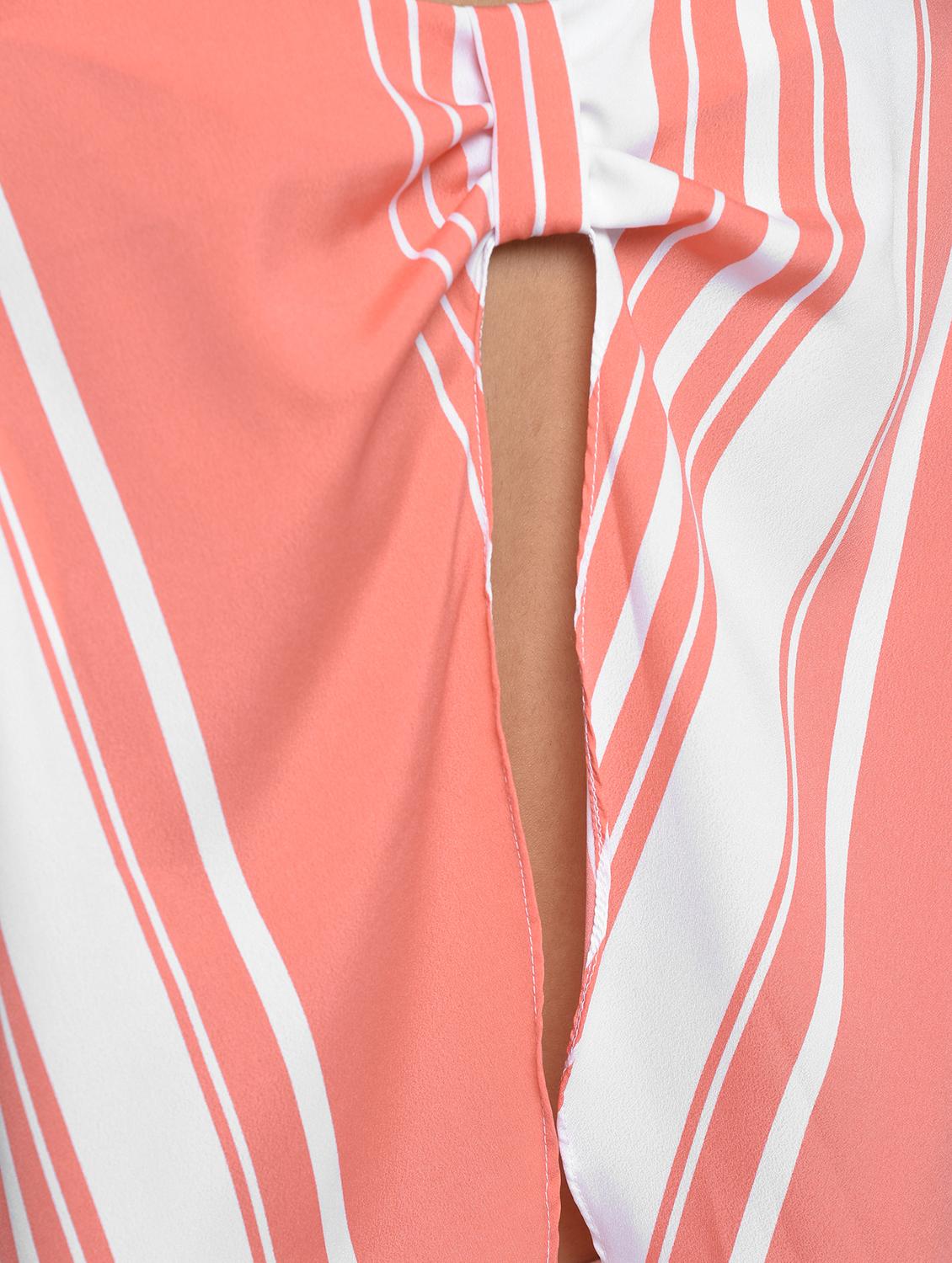 striped open back & tie top - 15697661 - Zoom Image - 5