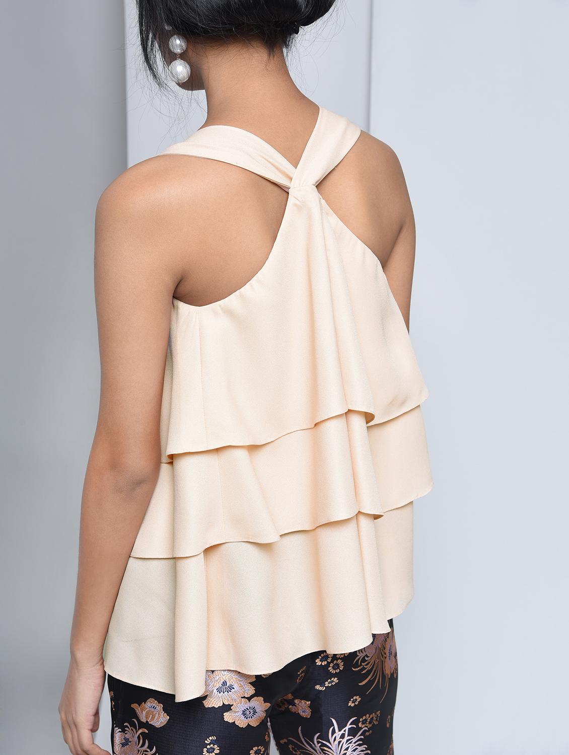 ruffle tiered sleeveless top - 15697662 - Zoom Image - 3