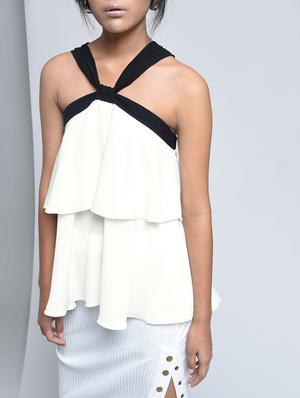 layered contrast strap top - 15697665 - Standard Image - 2