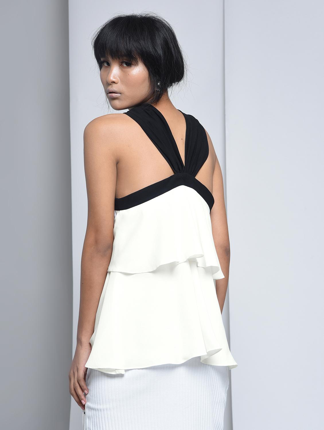 layered contrast strap top - 15697665 - Zoom Image - 3
