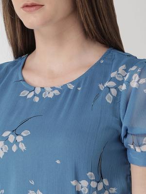 tie front knot detail sleeved dress - 15698688 - Standard Image - 4