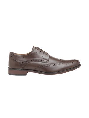 brown leather lace-up derbys - 15699302 - Standard Image - 2