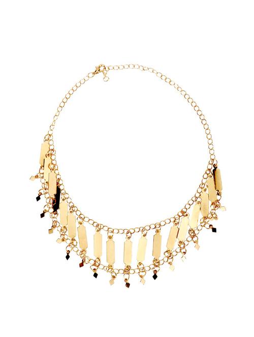 gold metal choker necklace - 15699897 - Very Small Image - 1