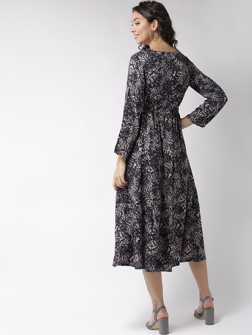 tie up detail layered dress - 15700095 - Zoom Image - 3