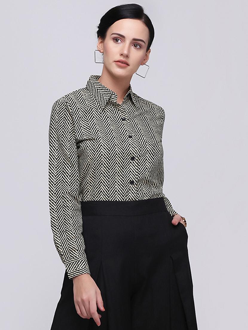 herringbone print shirt - 15701580 - Zoom Image - 1