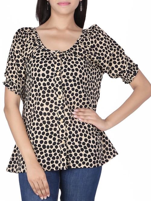 button-up dotted tunic - 15702189 - Standard Image - 1