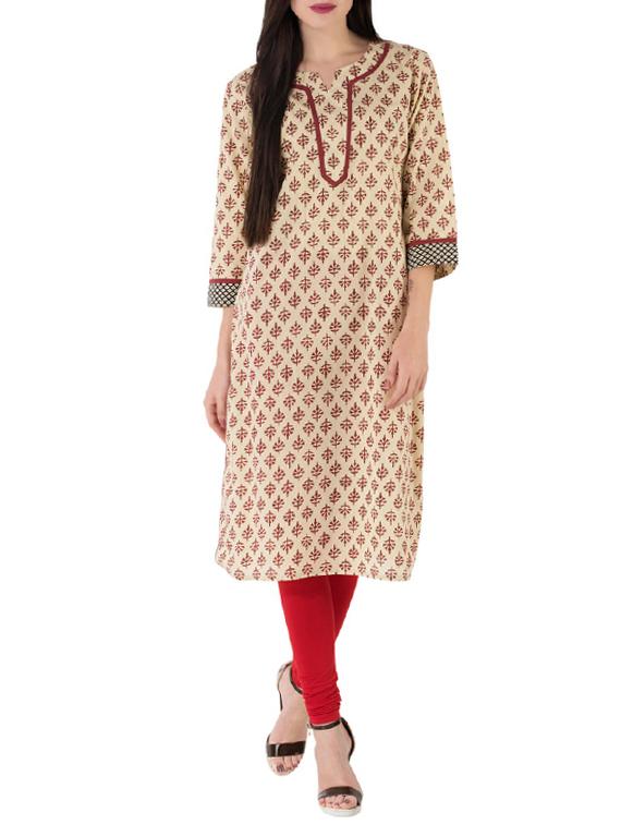 Straight printed kurta - 15702213 - Zoom Image - 1