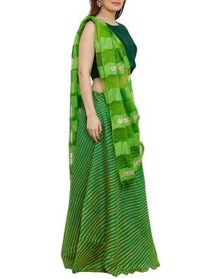 gota patti self-design flared lehenga - 15702235 - Standard Image - 2