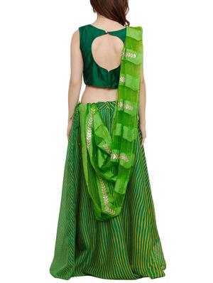 gota patti self-design flared lehenga - 15702235 - Standard Image - 3