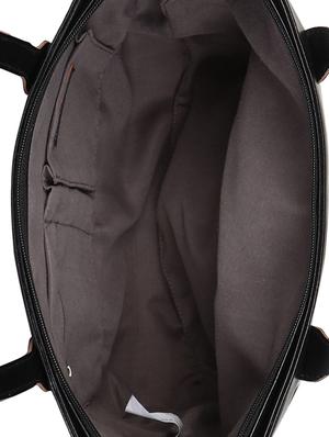 black leatherette (pu) regular handbag - 15702895 - Standard Image - 3
